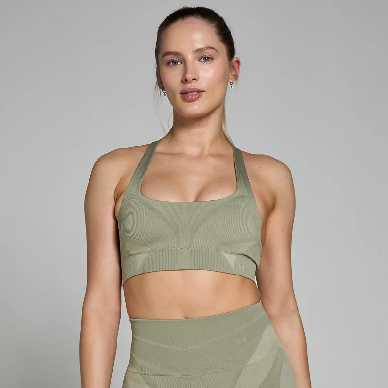 MP ženski Tempo Ultra Geometric bešavni sportski grudnjak - tigrasti - XS Slika 1