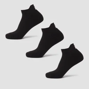 MP uniseks čarape za tenisice (3 kom.) - crne - Size UK 2-5