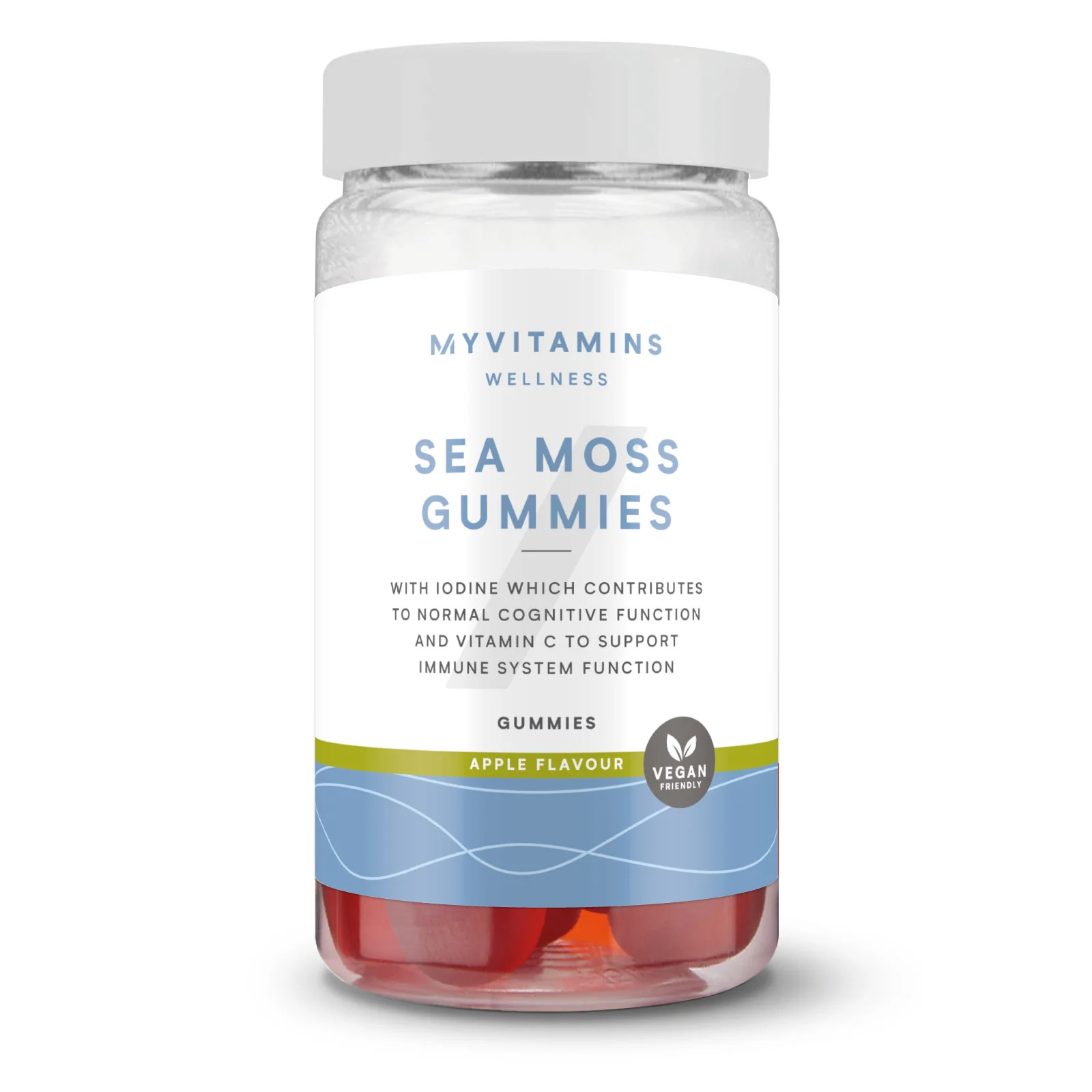 Gumene bombone od morske mahovine - 60gummies - Jabuka Slika 1