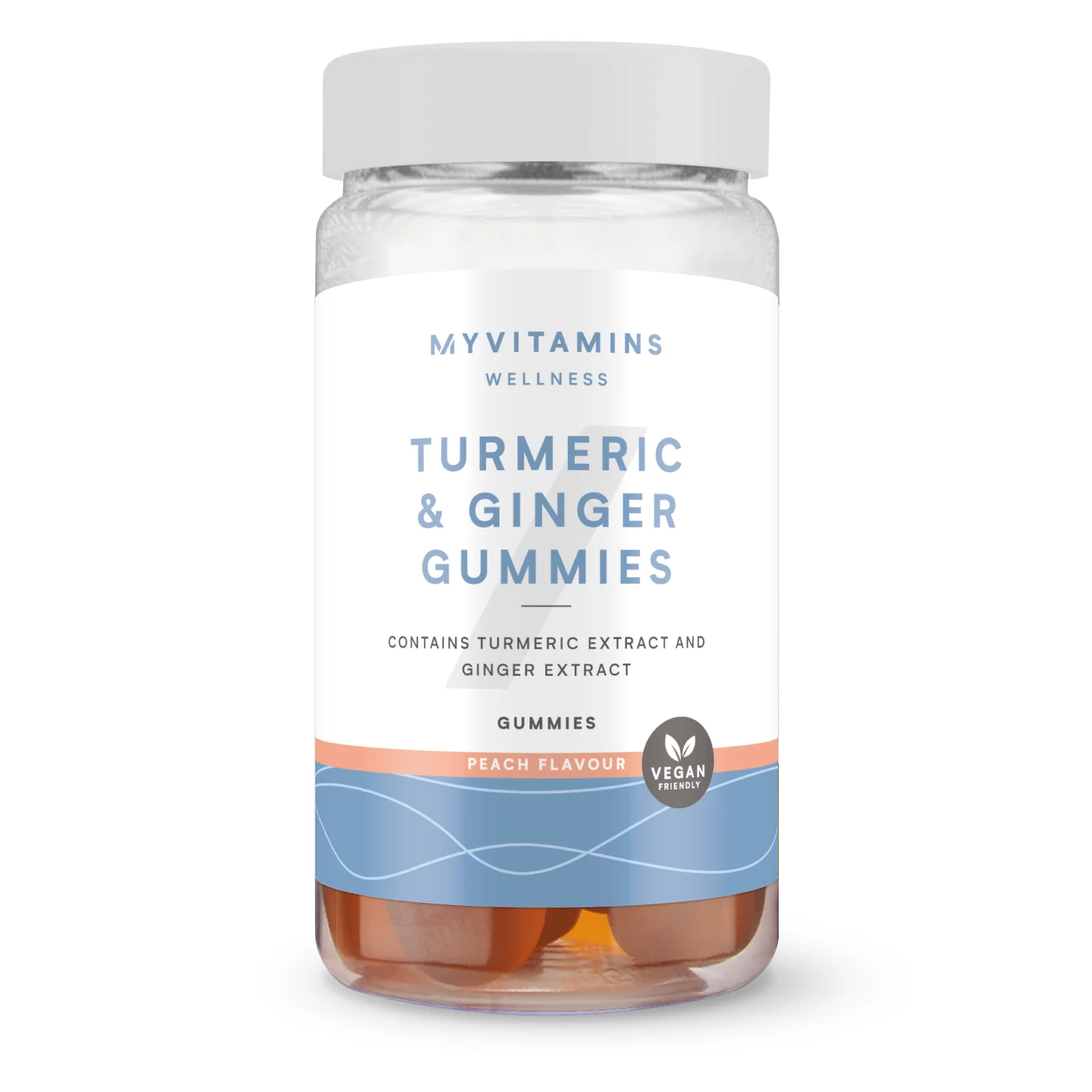 Gumene bombone od kurkume i đumbira - 60GUMMIES, 30servings - Peach Slika 1