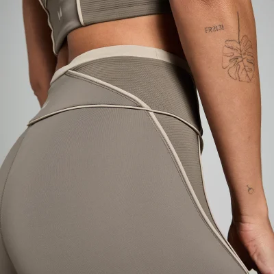 MP ženske Tempo Contrast Texture tajice - espresso - XL Slika 6