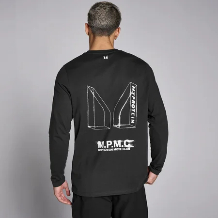 MP muška Lifestyle majica dugih rukava - isprana crna