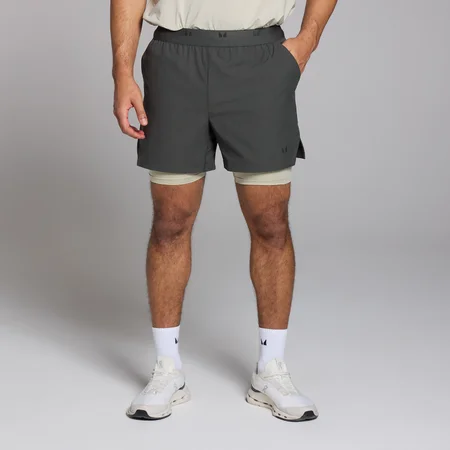 MP muški Tempo 2 u 1 Graphic šorc - isprana crna boja