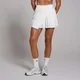 MP ženski Tempo asimetrični plisirani skort- bijela boja