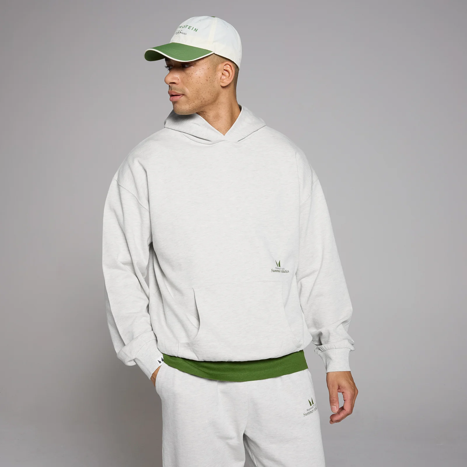 MP Lifestyle dukserica širokog kroja - boja sivog lapora - S-M Slika 1