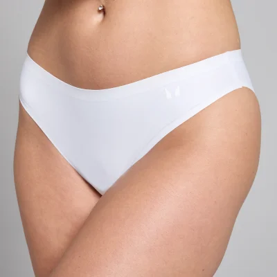 MP ženske bikini gaćice srednjeg struka bez VPL (pakovanje od 3 kom) - bijela boja - M Slika 8