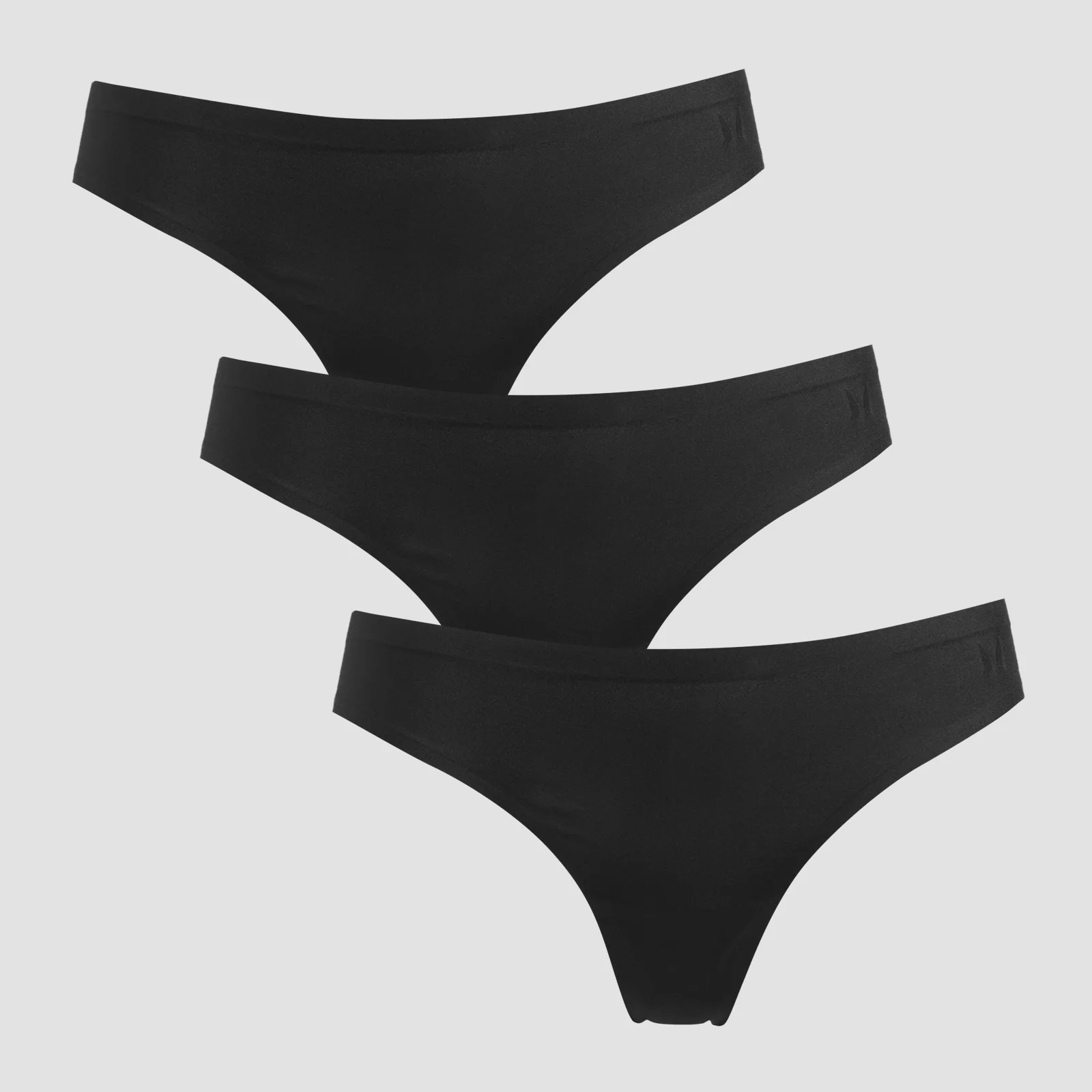 MP Women's Mid Rise No VPL Thong (3 Pack) - Black - S Slika 1