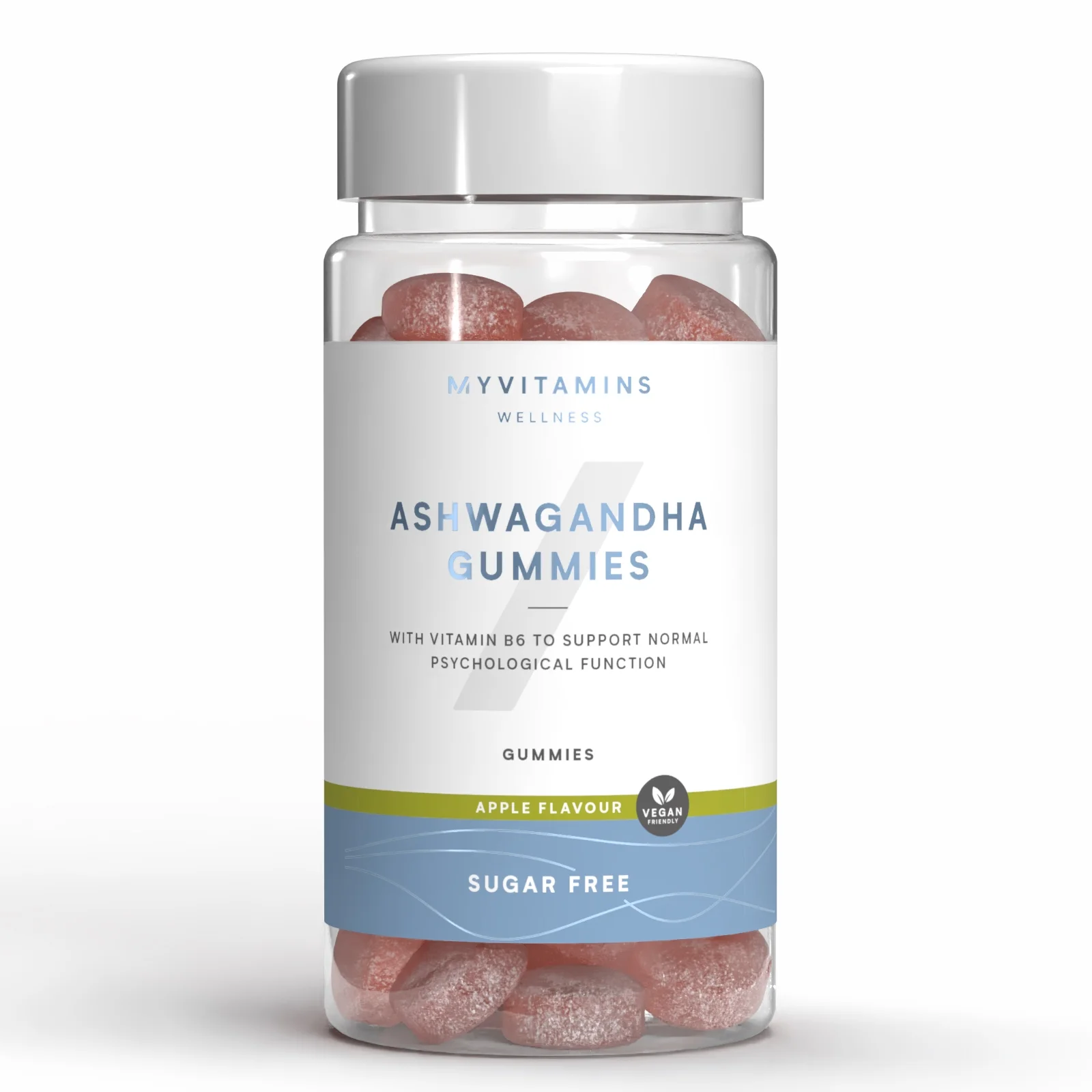 Myvitamins Sugar Free Ashwagandha Gummies, ALT - 60gummies - Sugar Free Apple Slika 1