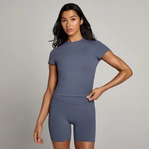 MP ženska Tempo majica pripijena uz tijelo kratkih rukava - tamno plava boja ugljena - Size XS