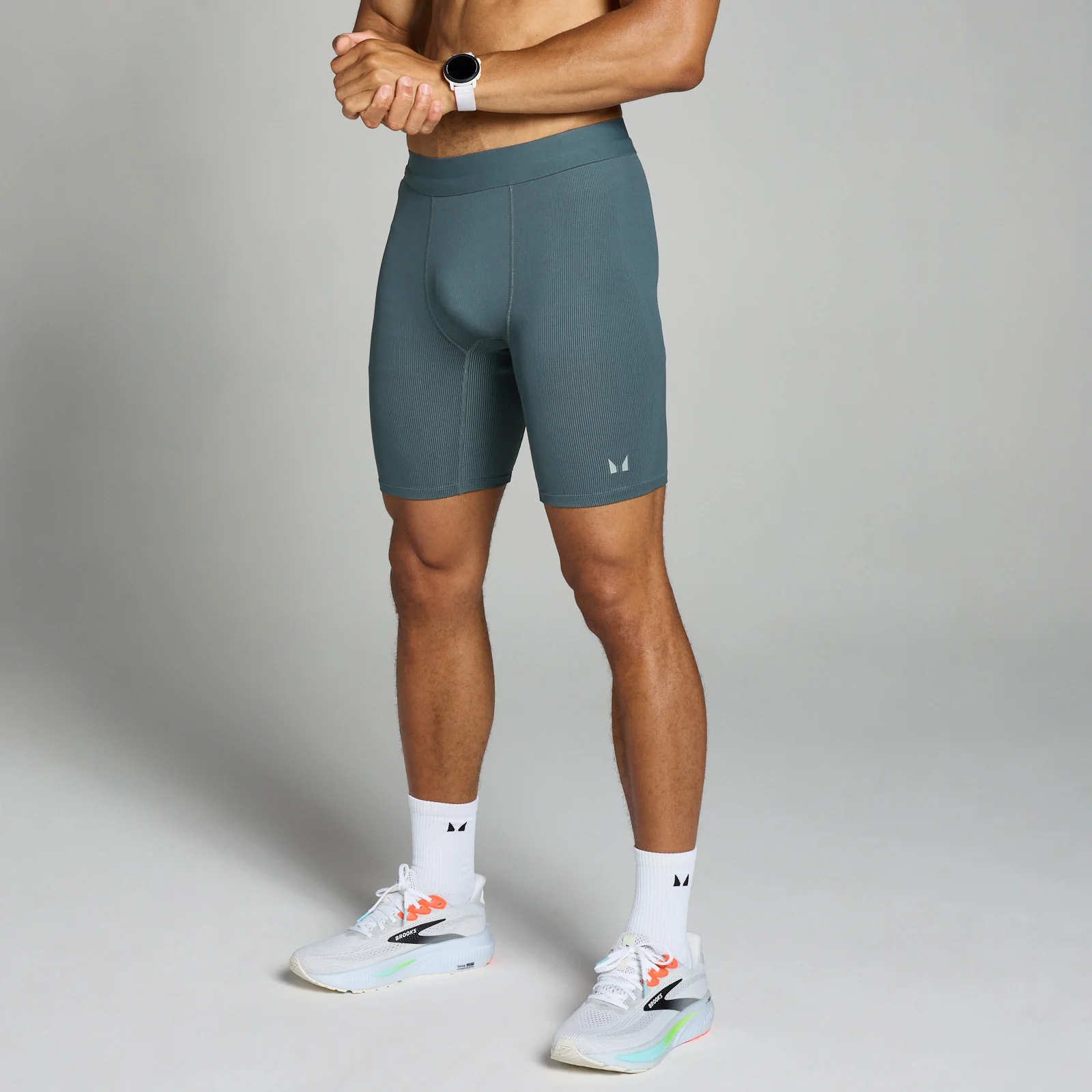 MP muški Velocity Contrast Baselayer šorc sa kontrastom - tamno siva boja škriljca - XS Slika 1