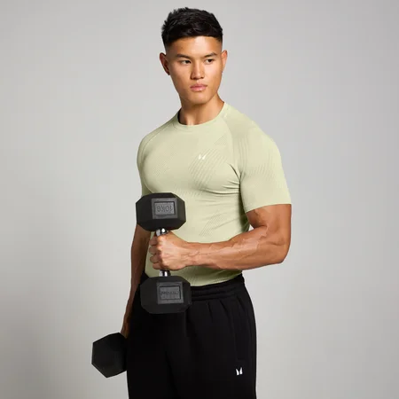 MP Tempo Pillar Graphic muška bešavna majica - topla boja žalfije