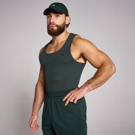 MP Men's Origin Ribbed Muscle Fit Tank - Washed Black