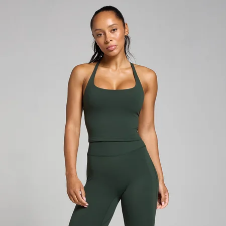 MP ženska Tempo majica bez rukava sa bretelama u trkačkom stilu - boja tamnog smaragda