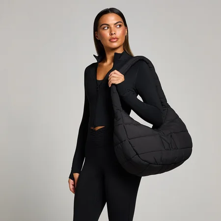 MP podstavljena platnena torba - crna boja