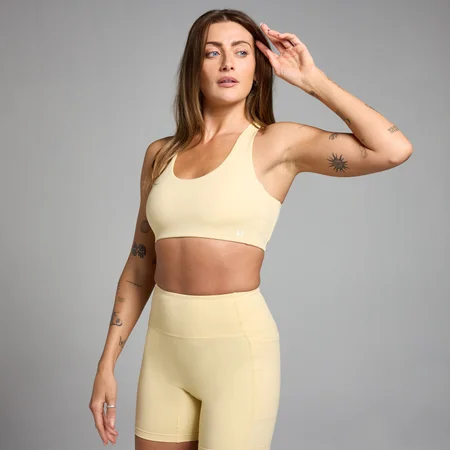 MP ženski Active grudnjak sa podesivim unakrsnim bretelama na leđima - svijetlo žuta boja