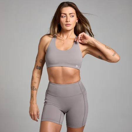 MP ženski Active grudnjak sa podesivim unakrsnim bretelama na leđima - hladno siva boja