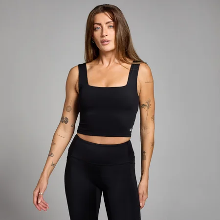 MP ženska Active prsluk sa četvrtastim izrezom oko vrata - crna boja