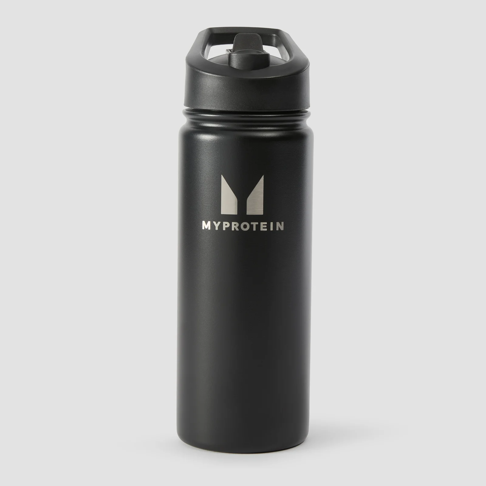 Myprotein reciklirana metalna boca sa slamkom na preklop od 500 ml - crna Slika 1