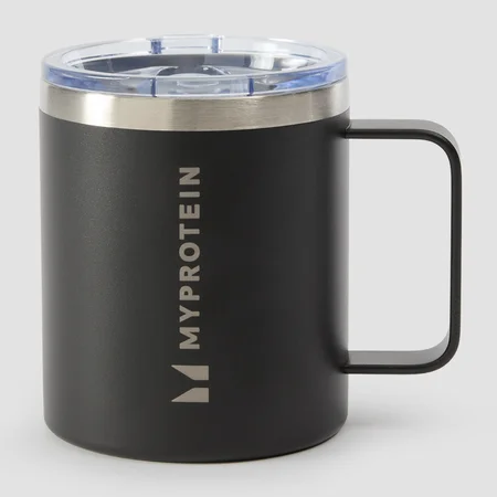 Myprotein reciklirana metalna šolja za kafu 350 ml - crna
