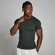 MP Origin Muscle Fit muška rebrasta majica - isprano crna