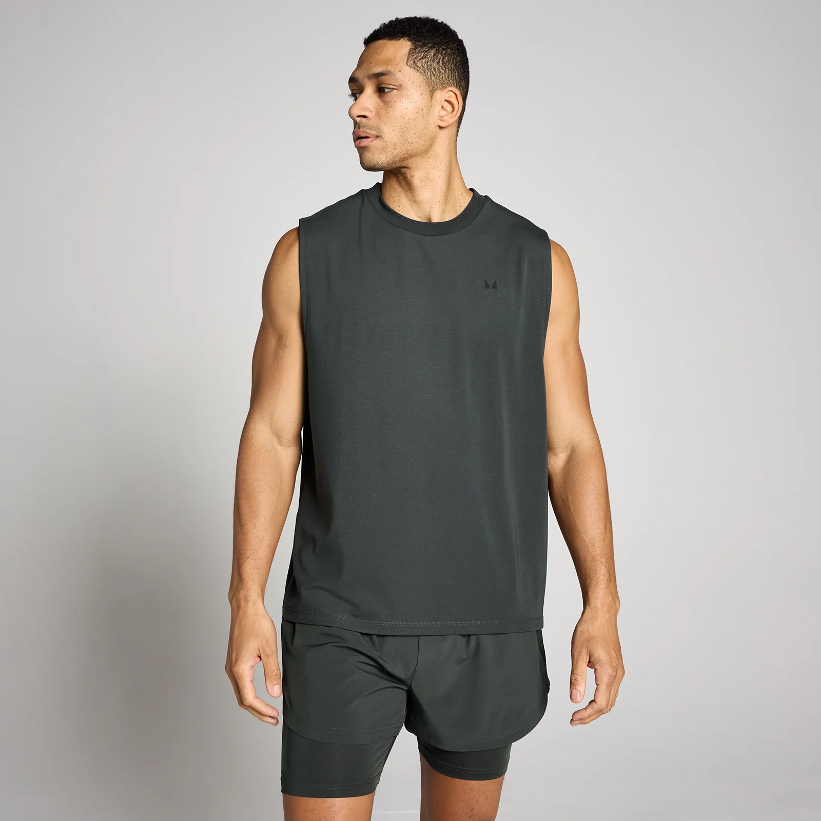 Muški MP Oversized Cotton Modal Tank Top - Oprana crna - XS Slika 1