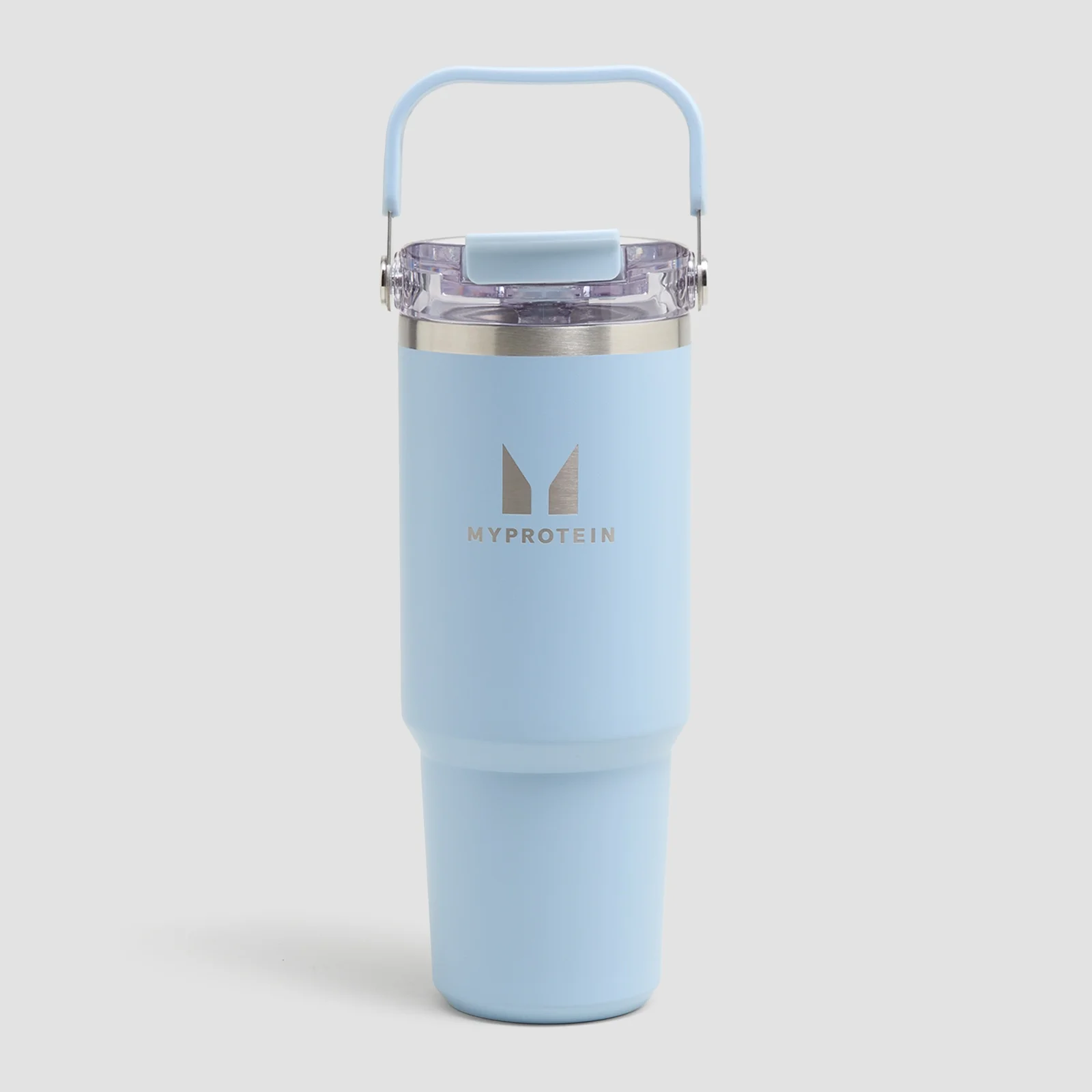 Myprotein Reciklirana Metalna Boca sa Ručkom i Slamkom 900ml - Beba plava Slika 1