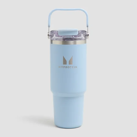 Myprotein Reciklirana Metalna Boca sa Ručkom i Slamkom 900ml - Beba plava