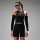 Ženske Velocity Ultra Zip Front Race Majica - Crna