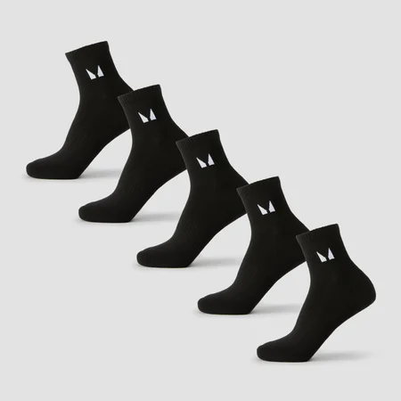 MP Unisex niske čarape (5 komada) - Crna