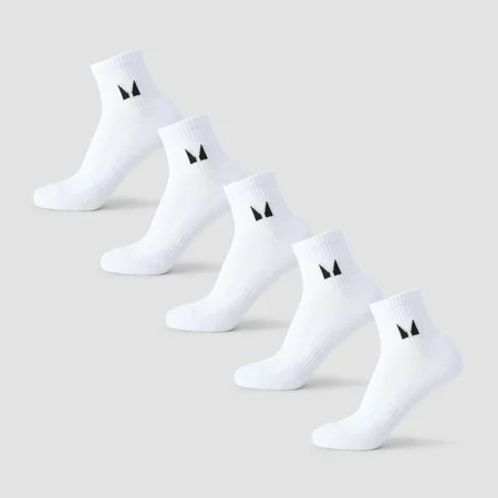 MP Unisex Čarape do Gležnja (5 Komada) - Bijela