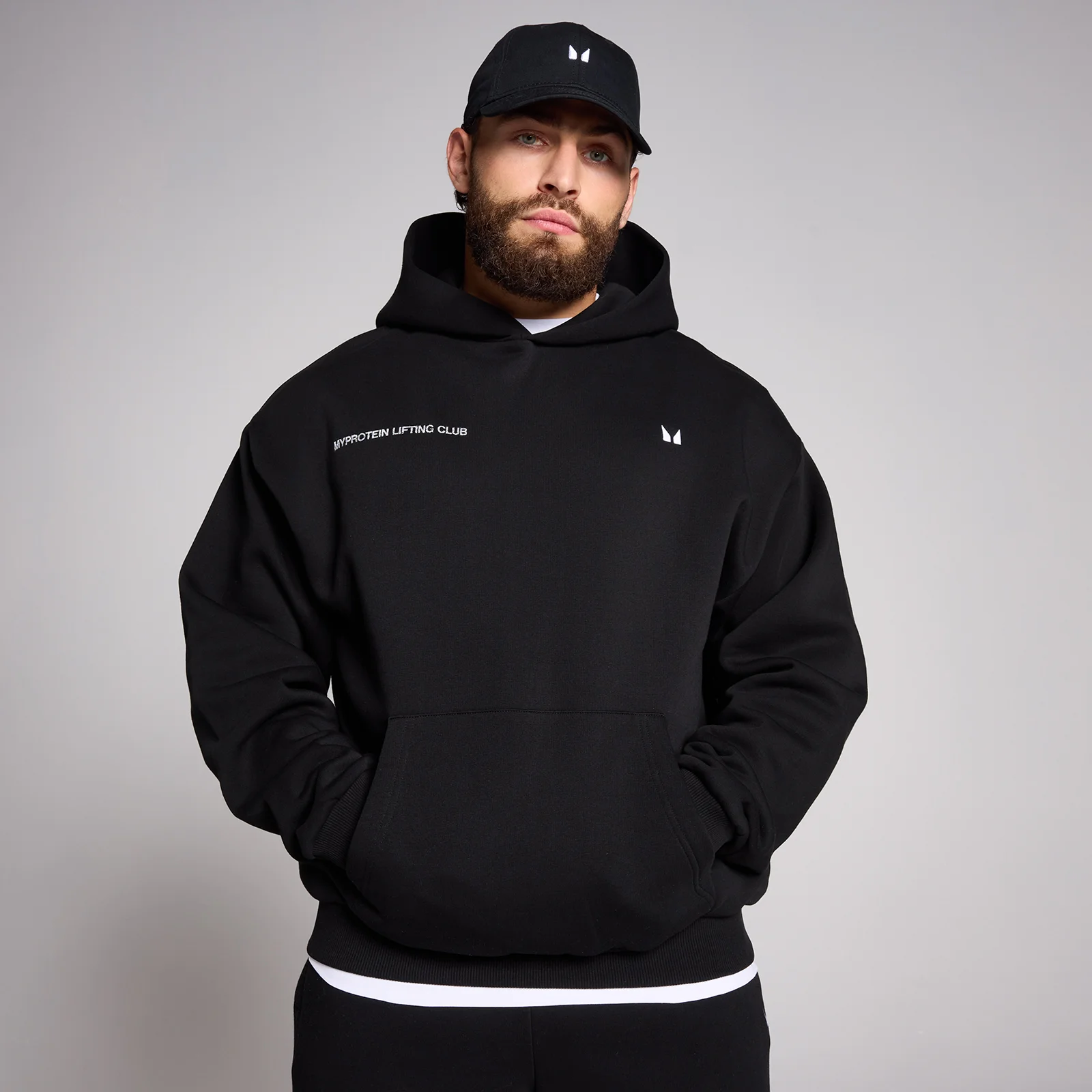 MP Men's Origin Lift Club Oversized Graphic Hoodie - Black - XS Slika 1