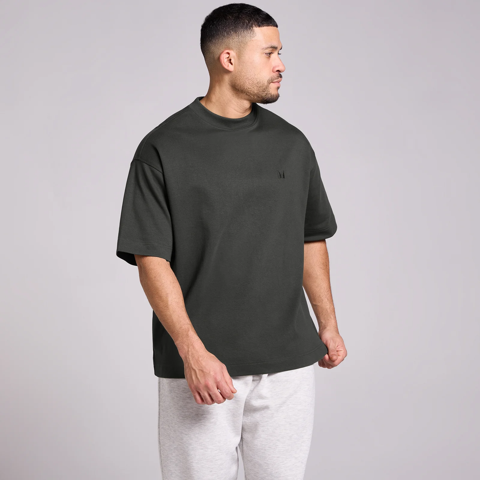 Muška MP oversized pamučna majica - Oprana crna - XS Slika 1