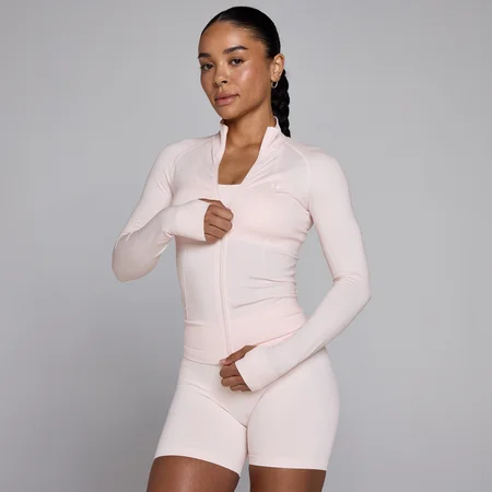 MP Women's Shape Seamless Zip Through Jacket - Baby Pink