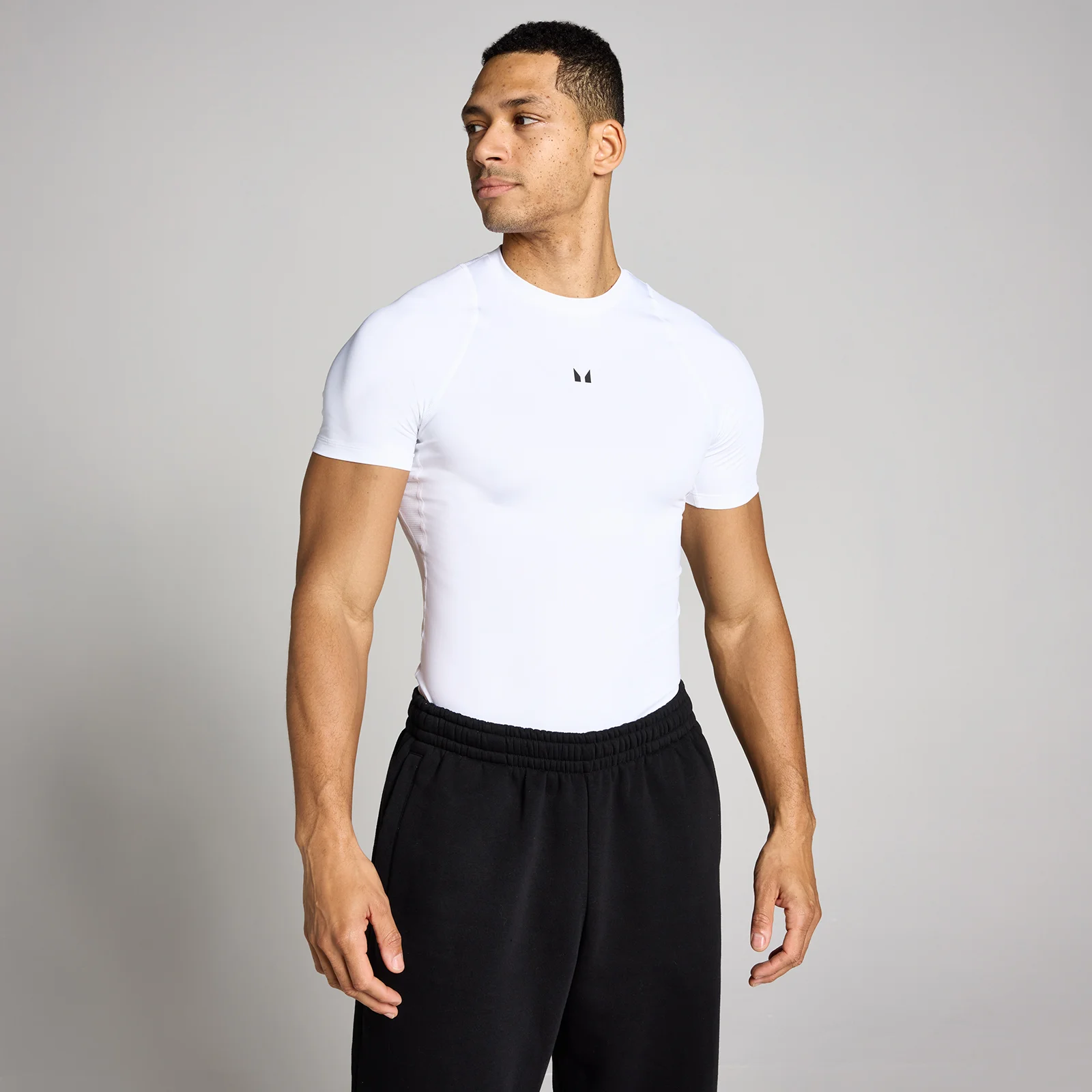 MP Men's Training Short Sleeve Baselayer - White - M Slika 1
