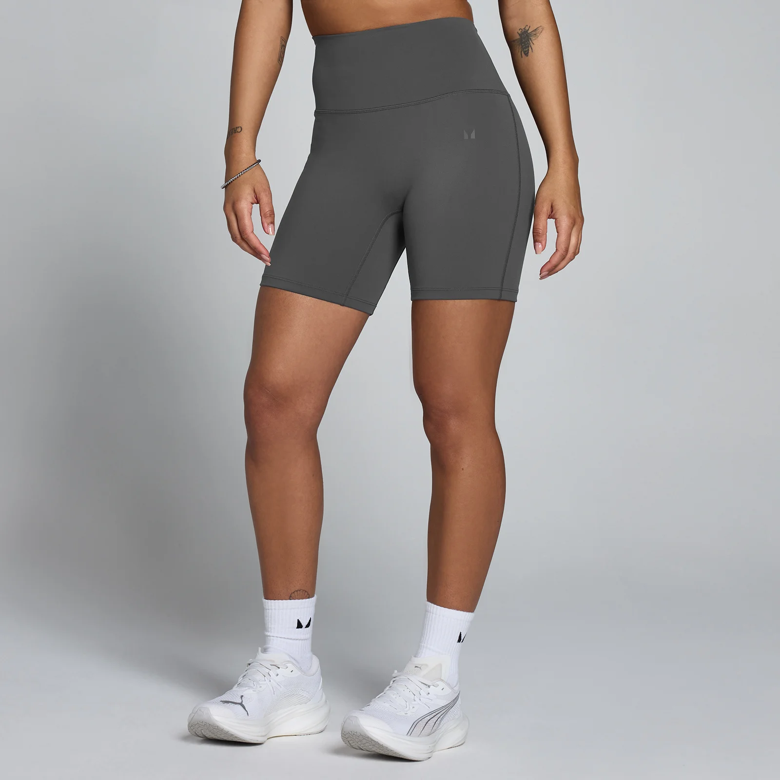 MP Women's Tempo High Waisted Shorts - Dark Grey - XL Slika 1