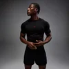 MP muška Hero Muscle Fit majica bez šavova - Washed Black/Hero Red