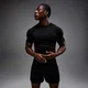 MP muška Hero Muscle Fit majica bez šavova - Washed Black/Hero Red