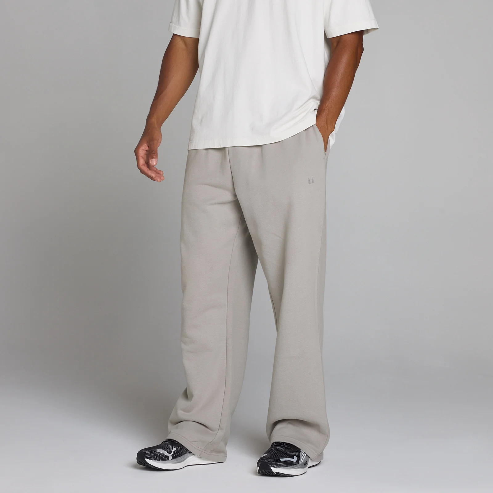 Oversized trenerka sa ravnim nogavicama - Svijetlo siva - L Slika 1