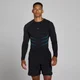 Lift majica s dugim rukavima bez šavova muscle fit - Crna/Power Blue