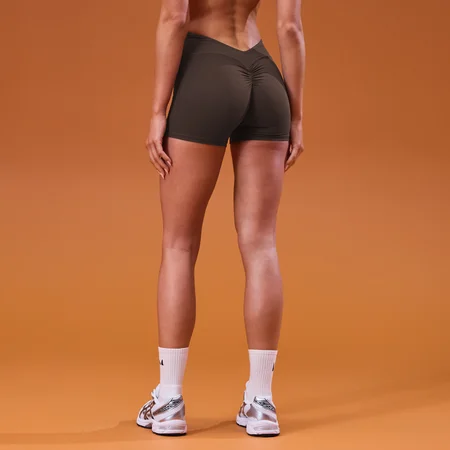MP ženske Tempo Dipped Waist kratke hlače - Kakao