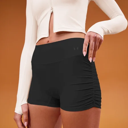 MP ženski Tempo Side Scrunch Booty šorc - Crna