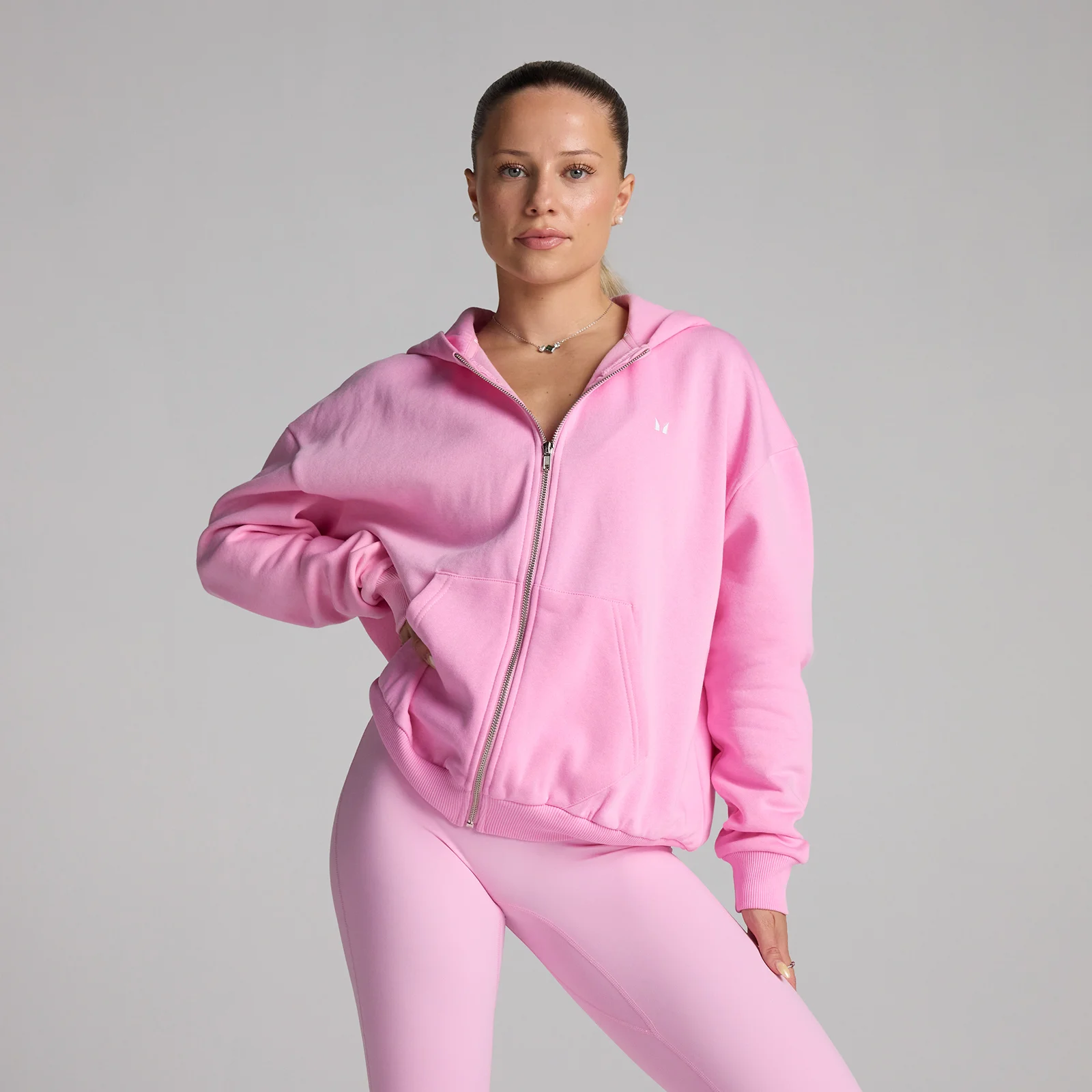 MP dukser s kapuljačom i zatvaračem za žene - Cosmo Pink - M Slika 1