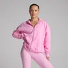 MP dukser s kapuljačom i zatvaračem za žene - Cosmo Pink
