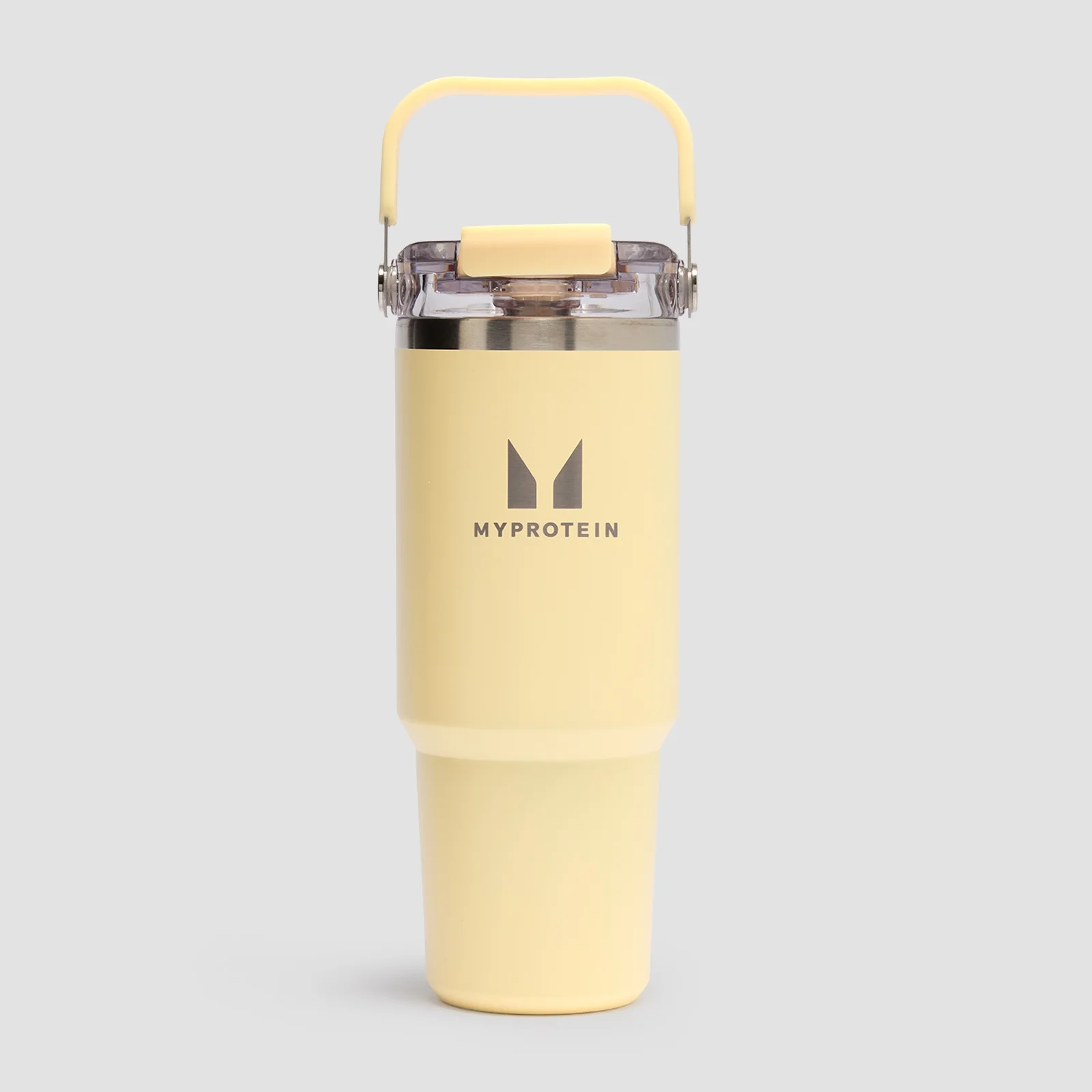 Myprotein boca od recikliranog metala sa ručkom i slamkom 900ml - Bež Slika 1
