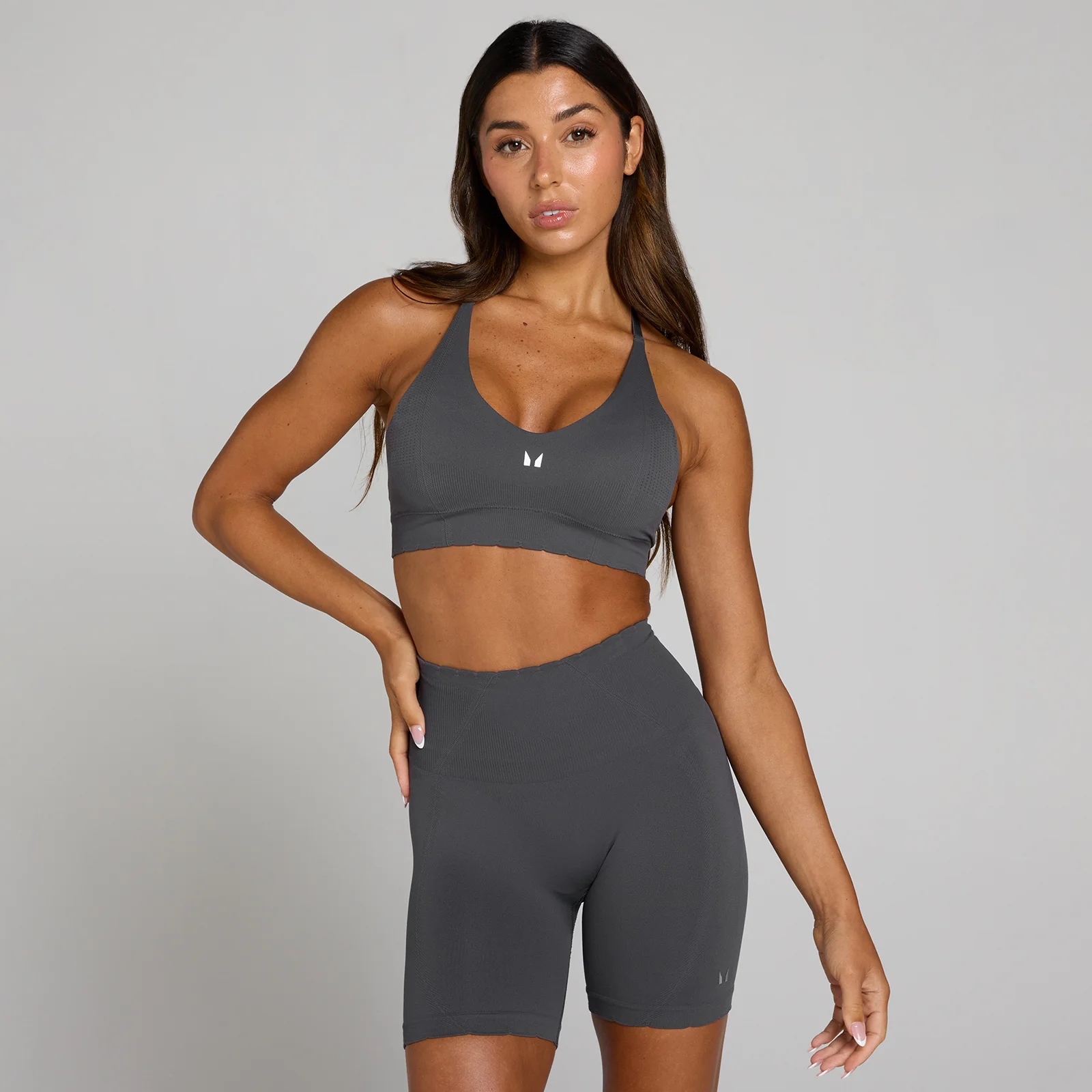 MP ženski sportski grudnjak Tempo Ultra Seamless - Robust Grey - XS Slika 1