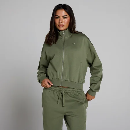 MP ženska Basics bomber jakna sa patentom - Maslinasta