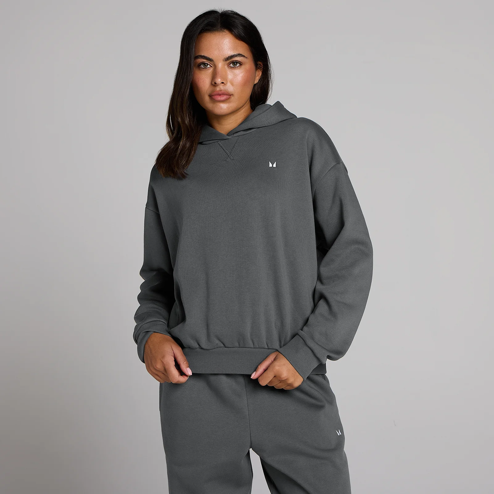 MP ženska Basics oversized majica s kapuljačom - Tamno siva - M Slika 1