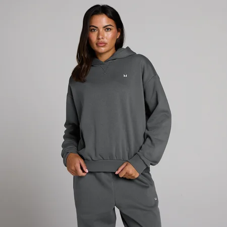 MP ženska Basics oversized majica s kapuljačom - Tamno siva