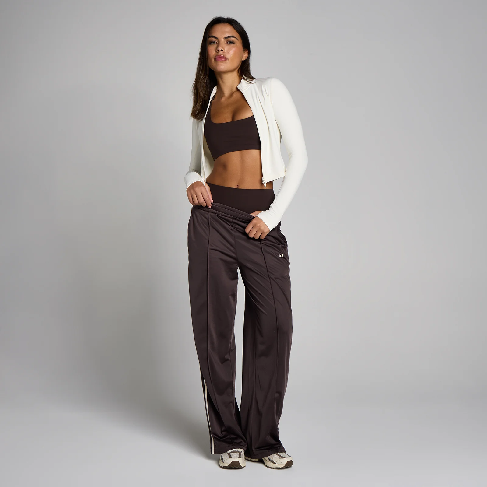 MP Tricot Track trenerka ravne nogavice za žene - Kakao/Vanila - XS Slika 3