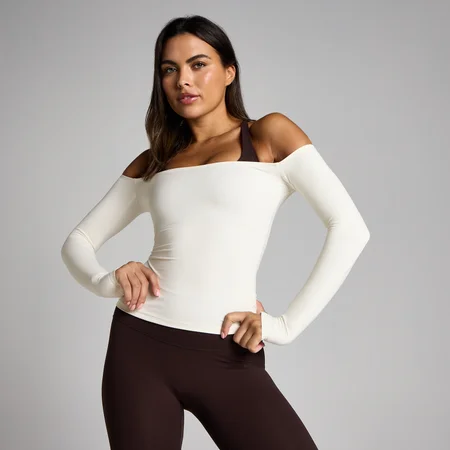 MP Ženska Tempo Off The Shoulder LS Top - Vanilija